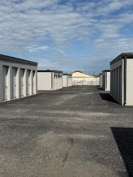Row of outside drive up storage units